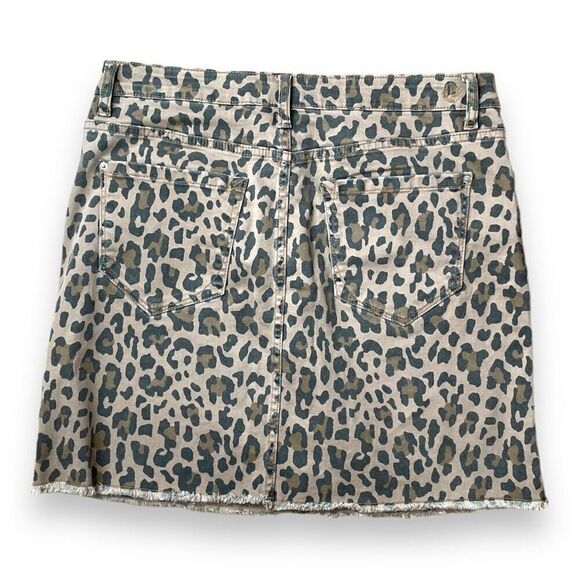 Kensie Jeans Animal- Print Cut-Off Skirt Sz 6 - Picture 6 of 12